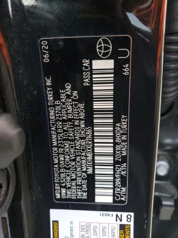 NMTKHMBXXLR114865 - 2020 TOYOTA C-HR XLE BLACK photo 12