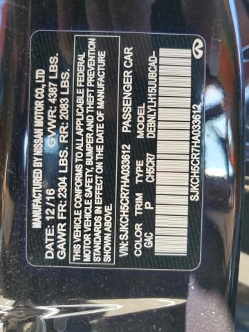 SJKCH5CR7HA033612 - 2017 INFINITI QX30 BASE PURPLE photo 13