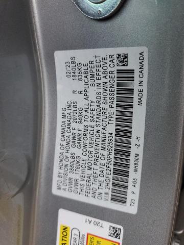 2HGFE2F50PH525934 - 2023 HONDA CIVIC SPORT ვერცხლისფერი ფოტო 13