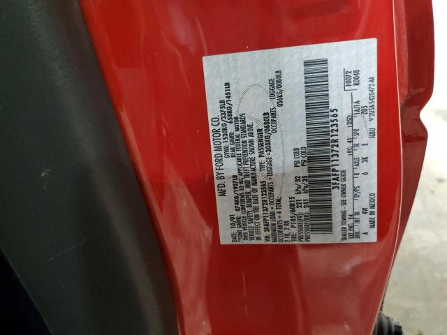 3FAFP11372R123565 - 2002 FORD ESCORT ZX2 RED photo 12