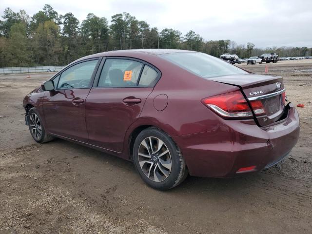 19XFB2F85FE010584 - 2015 HONDA CIVIC EX BURGUNDY photo 2