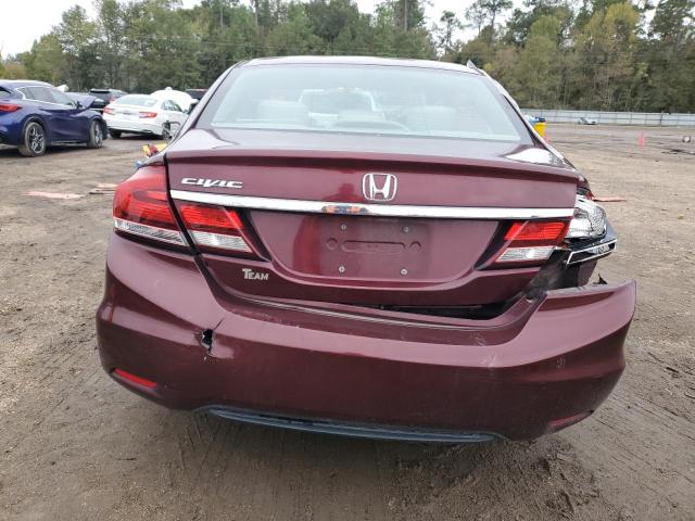 19XFB2F85FE010584 - 2015 HONDA CIVIC EX BURGUNDY photo 6