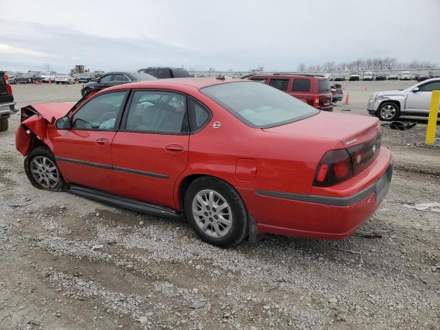 2G1WF52E459319809 - 2005 CHEVROLET IMPALA RED photo 2