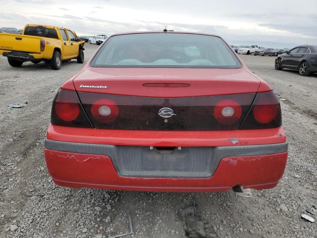 2G1WF52E459319809 - 2005 CHEVROLET IMPALA RED photo 6