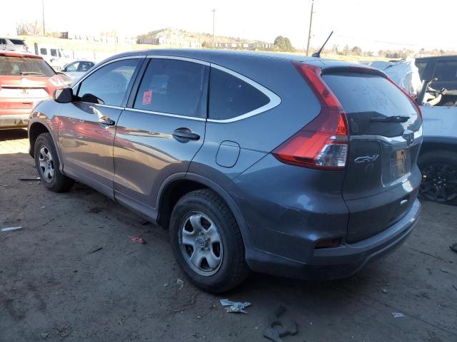 5J6RM4H39FL114226 - 2015 HONDA CR-V LX GRAY photo 2