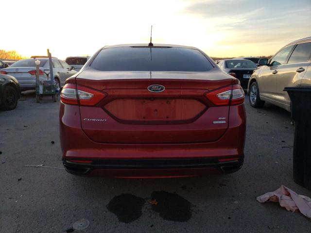 3FA6P0H96FR214465 - 2015 FORD FUSION SE RED photo 6