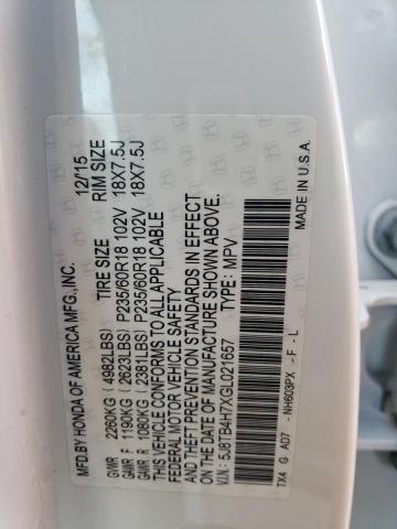 5J8TB4H7XGL021657 - 2016 ACURA RDX ADVANCE Ağ foto 13