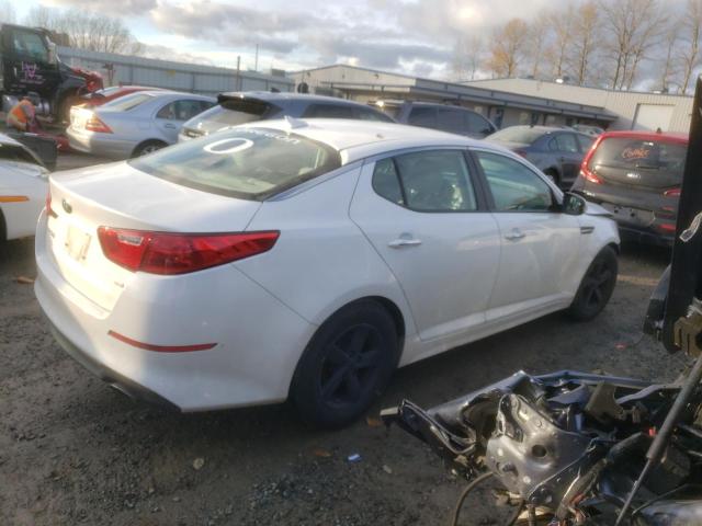 KNAGM4A79E5459699 - 2014 KIA OPTIMA LX WHITE photo 3