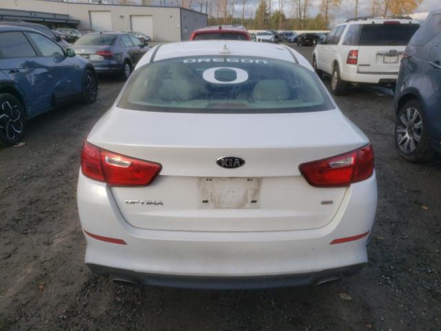 KNAGM4A79E5459699 - 2014 KIA OPTIMA LX WHITE photo 6