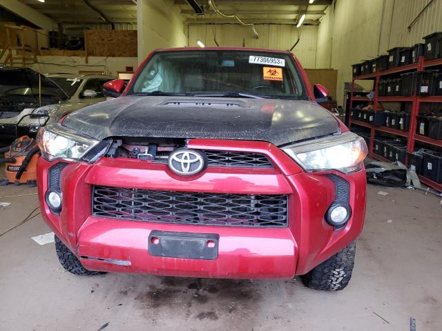 JTEBU5JR0G5333041 - 2016 TOYOTA 4RUNNER SR5/SR5 PREMIUM RED photo 5