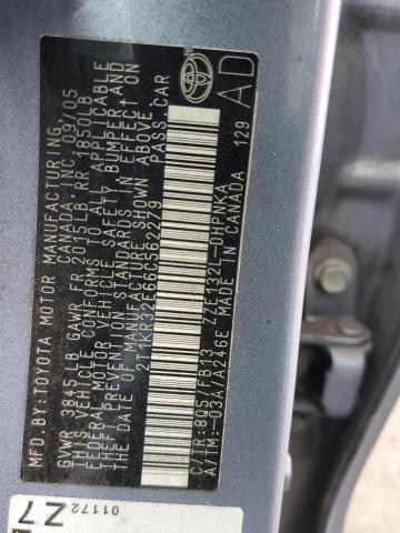 2T1KR32E66C562279 - 2006 TOYOTA COROLLA MA XR BLUE photo 14