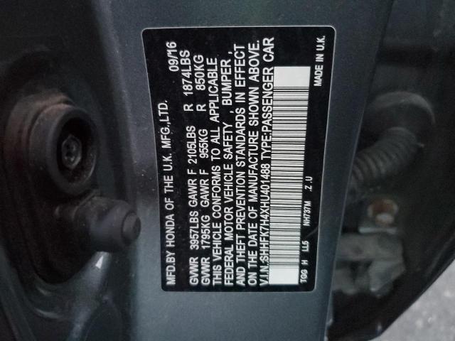 SHHFK7H4XHU401488 - 2017 HONDA CIVIC SPORT 灰色 照片 12