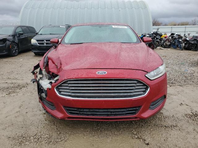3FA6P0G72ER241242 - 2014 FORD FUSION S RED photo 5