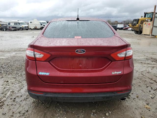 3FA6P0G72ER241242 - 2014 FORD FUSION S RED photo 6