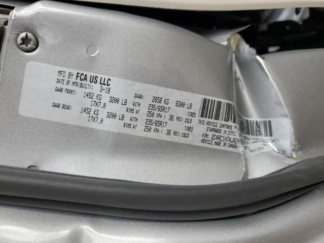 2C4RC1H74JR248264 - 2018 CHRYSLER PACIFICA HYBRID TOURING PLUS SILVER photo 14