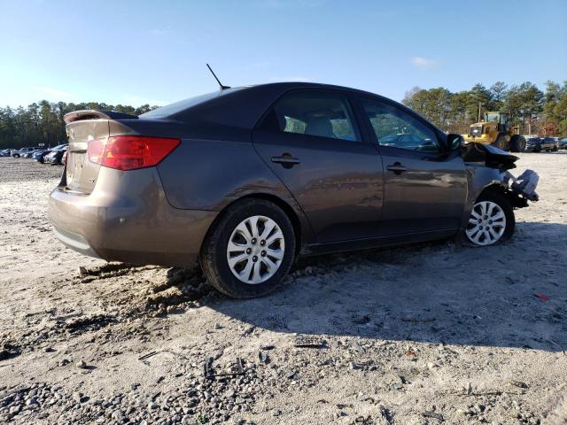 KNAFU4A29D5687135 - 2013 KIA FORTE EX GRAY photo 3