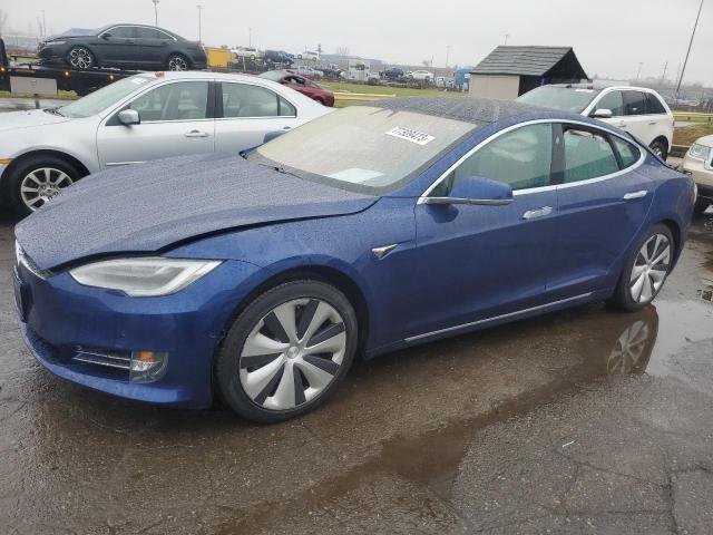 5YJSA1E24LF411199 - 2020 TESLA MODEL S BLUE photo 1