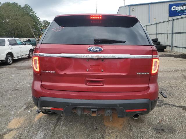 1FM5K7F88DGC77171 - 2013 FORD EXPLORER LIMITED RED photo 6