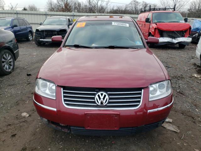 WVWRH63B81P298337 - 2001 VOLKSWAGEN PASSAT GLX Bordo foto 5