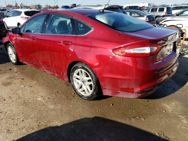 1FA6P0H78G5105928 - 2016 FORD FUSION SE RED photo 2