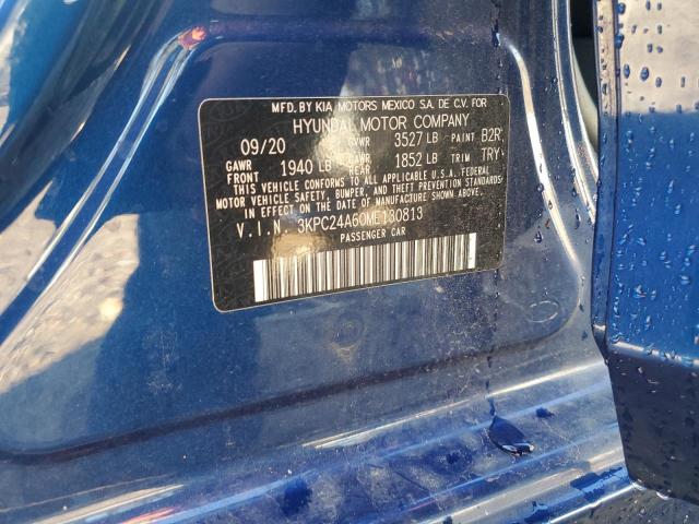 3KPC24A60ME130813 - 2021 HYUNDAI ACCENT SE BLUE photo 12