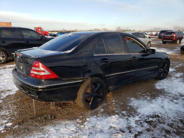 WDBRF52H76F761909 - 2006 MERCEDES-BENZ C230 230 BLACK photo 3