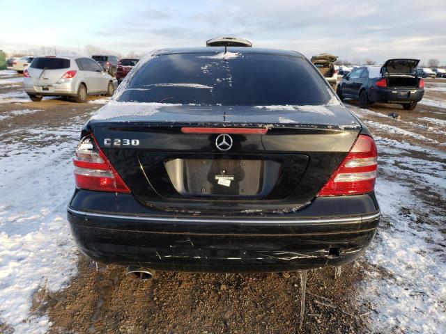 WDBRF52H76F761909 - 2006 MERCEDES-BENZ C230 230 BLACK photo 6