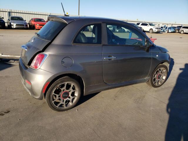 3C3CFFBR2DT649015 - 2013 FIAT 500 SPORT GRAY photo 3