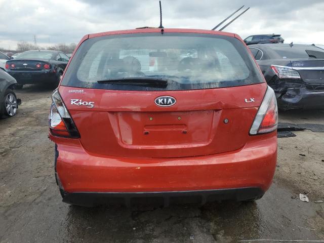 KNADH5A34A6659730 - 2010 KIA RIO LX RED photo 6