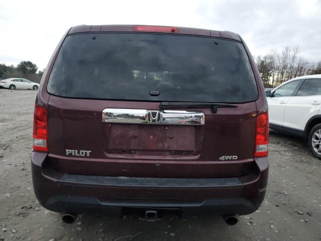 5FNYF4H44DB041867 - 2013 HONDA PILOT EX MAROON photo 6