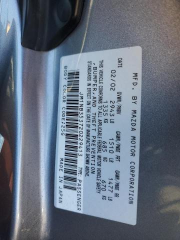 JM1NB353720229413 - 2002 MAZDA MX-5 MIATA BASE SILVER photo 12