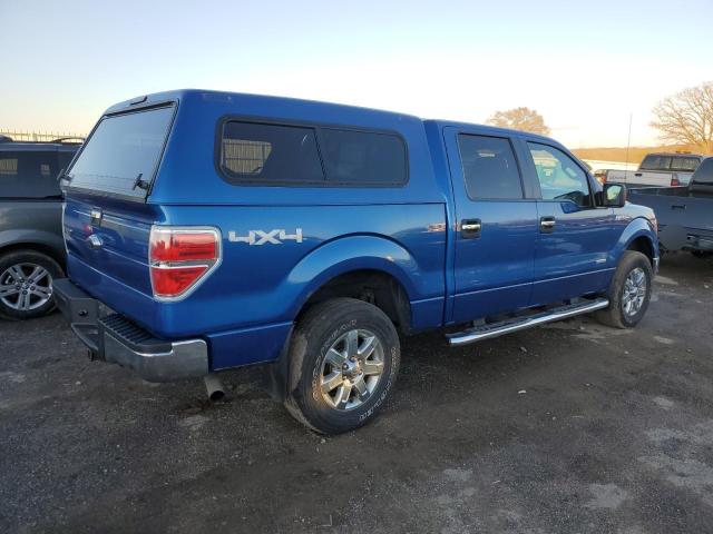 1FTFW1ET7DKE82686 - 2013 FORD F150 SUPERCREW BLUE photo 3