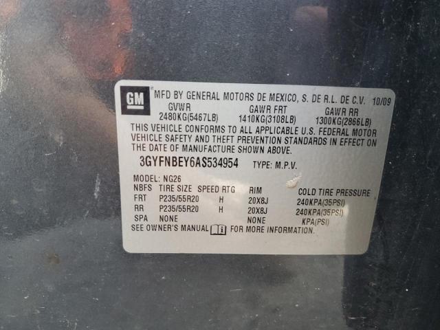 3GYFNBEY6AS534954 - 2010 CADILLAC SRX PERFORMANCE COLLECTION გრაფიტი ფოტო 13