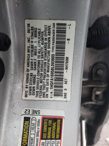 1HGFA16958L093905 - 2008 HONDA CIVIC EXL 银色 照片 13