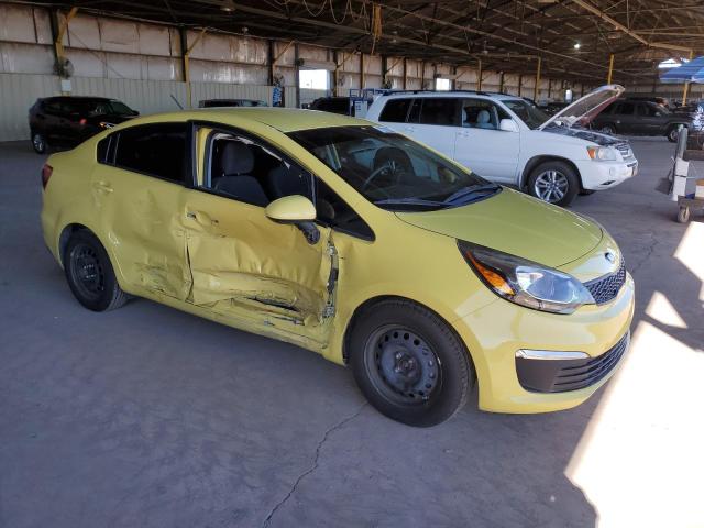 KNADM4A37G6603893 - 2016 KIA RIO LX YELLOW photo 4