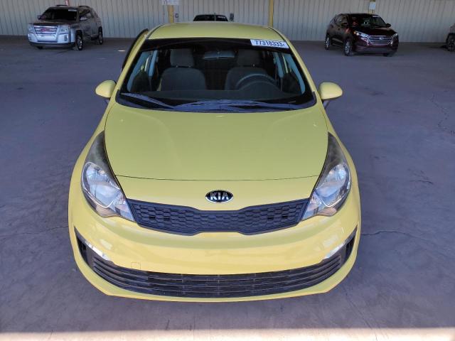 KNADM4A37G6603893 - 2016 KIA RIO LX YELLOW photo 5