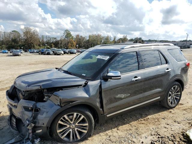 1FM5K8HT0JGC30834 - 2018 FORD EXPLORER PLATINUM GRAY photo 1