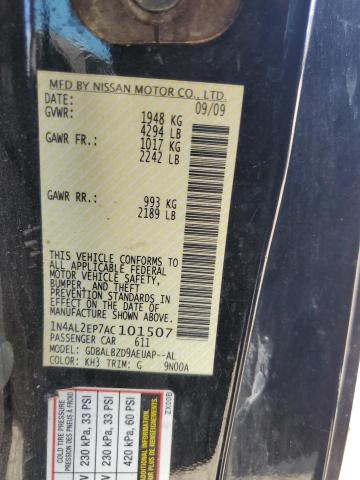 1N4AL2EP7AC101507 - 2010 NISSAN ALTIMA S BLACK photo 12