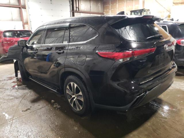 5TDGZRBH8NS186581 - 2022 TOYOTA HIGHLANDER XLE BLACK photo 2