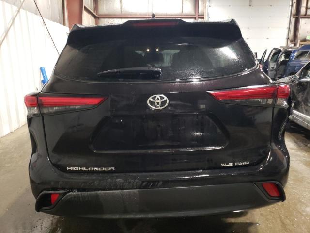 5TDGZRBH8NS186581 - 2022 TOYOTA HIGHLANDER XLE BLACK photo 6