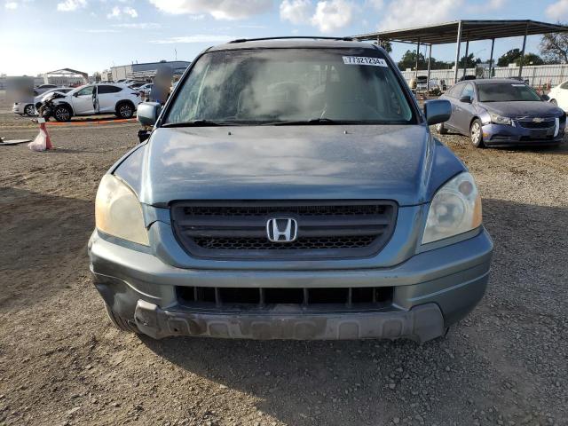 2HKYF184X5H527987 - 2005 HONDA PILOT EX BLUE photo 5