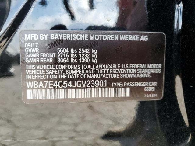 WBA7E4C54JGV23901 - 2018 BMW 740 XI BLACK photo 12