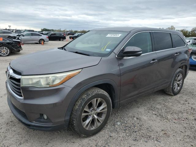 5TDZKRFH3FS056765 - 2015 TOYOTA HIGHLANDER LE GRAY photo 1