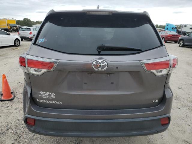 5TDZKRFH3FS056765 - 2015 TOYOTA HIGHLANDER LE GRAY photo 6