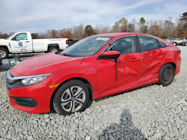 2HGFC2F56JH551922 - 2018 HONDA CIVIC LX RED photo 1