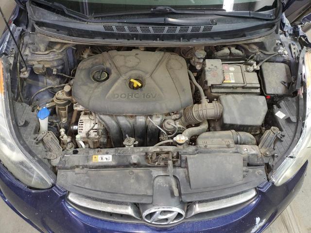 5NPDH4AE0DH451286 - 2013 HYUNDAI ELANTRA GLS BLUE photo 11