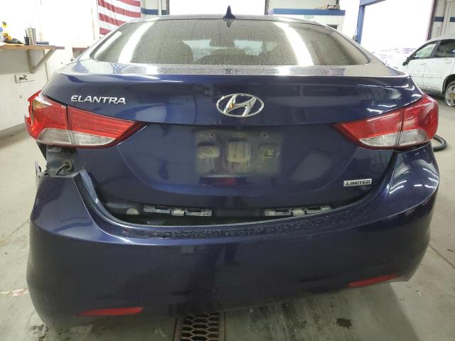 5NPDH4AE0DH451286 - 2013 HYUNDAI ELANTRA GLS BLUE photo 6