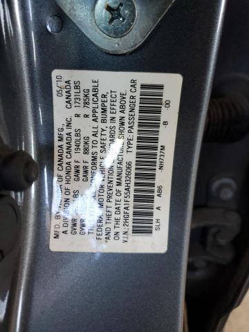 2HGFA1F55AH326066 - 2010 HONDA CIVIC LX GRAY photo 12