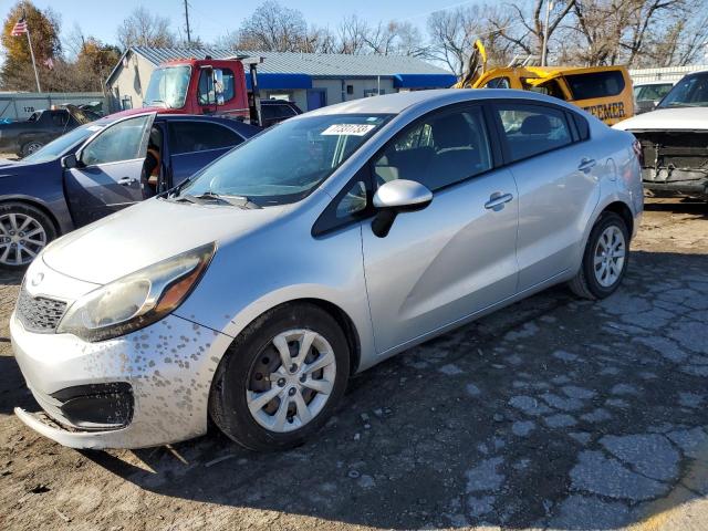 KNADM4A38D6308409 - 2013 KIA RIO LX SILVER photo 1