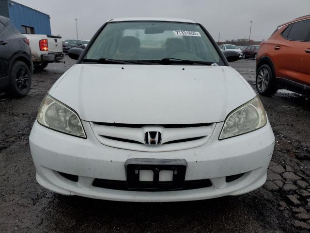 2HGES16355H564464 - 2005 HONDA CIVIC DX VP თეთრი ფოტო 5